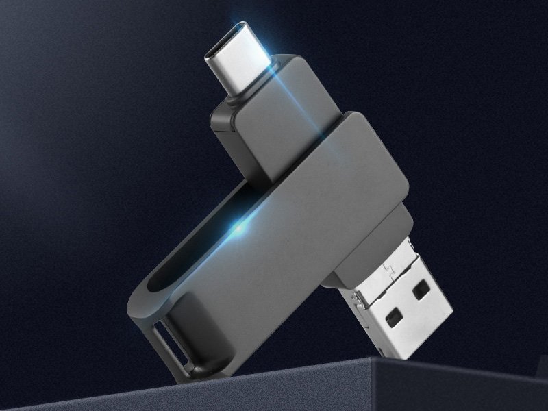 USB-флешка поворотная, 4-в-1